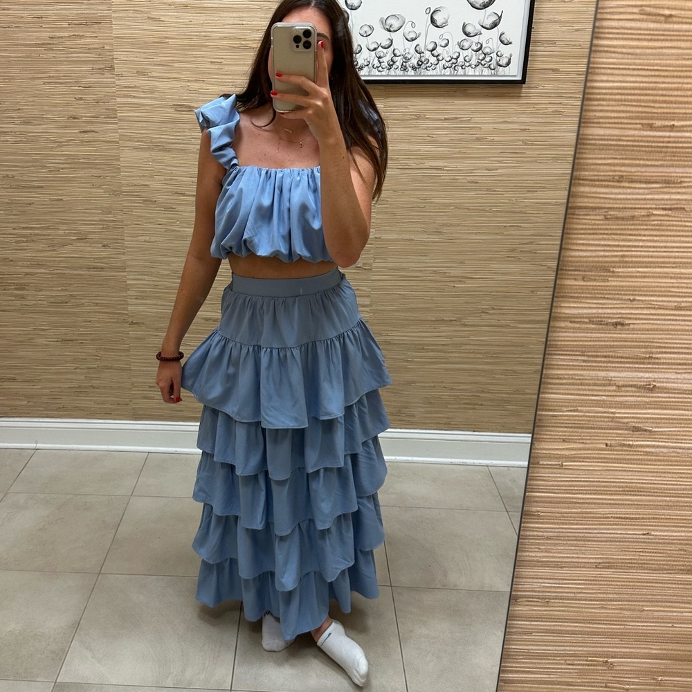 Ruffle Two Piece Set